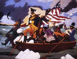 Robert Colescott George Washington Carver Crossing The Delaware 1975 American Painting African American Art Art History