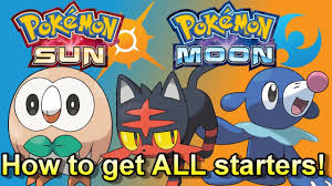 how to get all new starter pokemon in pokemon sun and moon easy rowlet litten popplio guide