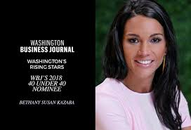 Bethany Kazaba recognized in Washington Business Journal 40 Under 40 2018