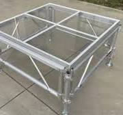 Portable Stage Glass Stage Acrylic Stage - Aluminum Alloy ...