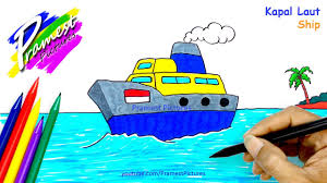 Membuat miniatur kapal layar dari kayu jati. Kapal Laut Cara Menggambar Dan Mewarnai Gambar Perahu Untuk Anak Anak Youtube