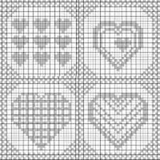 Filet Crochet Heart Squares Pattern By Katrin Beumer Ravelry