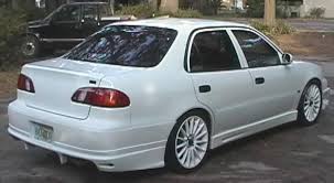 Sits well on big wheels and low suspension with subtle trd bodykit. Toyota Corolla 98 99 00 01 02 Boss Rear Bumper Body Kit
