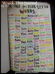 Pin By Feisler On Life Planner Wreck This Journal Wreck This Journal Bullet Journal Ideas Pages Four Letter Words