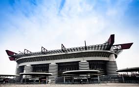 In just over a year a structure capable of containing 35,000 spectators was erected. Download Wallpapers San Siro Stadio Giuseppe Meazza Football Stadium Milan Italy Besthqwallpapers Com Giuseppe Meazza San Siro Football Stadiums