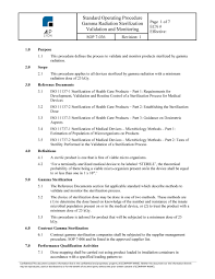 Gamma Irradiation Sterilization Validation Procedure