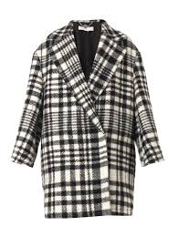 Black And White Coat Womens Fonny Double Breasted Blanket Coat Ladies Coat Design Stella Mccartney Coat Checkered Coat