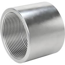 JME 2 in. Aluminum Straight Pipe Coupling - Threaded - John ...