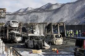 2 dead, 26 injured in 67-vehicle expressway pileup northwest of Tokyo