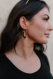 Nadia Gold Teardrop Hoop Earrings