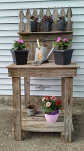 Potting Bench Outdoor Beverage Station Potting Bench Potting Tables Pallet Furniture Outdoor