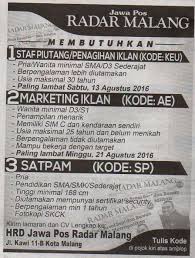 Selain pkl, juga banyak warga yang keluar dari pertokoan berbelanja di sana itu. Info Lowongan Kerja Malang Beitrage Facebook
