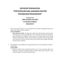 Contoh soal ekonomi manajerial, pasar persaingan sempurna pt.abc adalah perusahaan industri manufaktur yang menghasilkan produk mainan anak, . Contoh Soal Ekonomi Manajerial