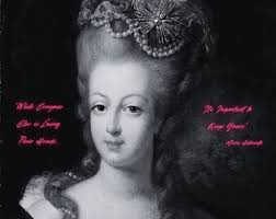 Impresión artística feminista de María Antonieta: Retrato rosa vintage