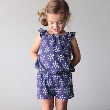 Free Pattern For Girls Flutter Sleeve Romper Sewing Tutorial