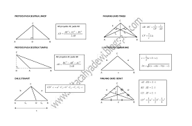 L∆abc = ½ × ab × cd. Proyeksi Pada Segitiga Lancip