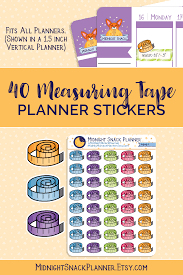 Measurements Planner Stickers Measuring Tape Icon Stickers Etsy In 2020 Planner Stickers Fitness Planner Planner