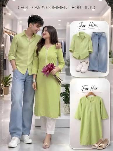 5 Trending Couple Matching Outfits You Need This Season ❤️✨ Comment Karo  Link Aapko Link Mil jayegi 👇🏻 Couple matching outfits are always in trend  💕 If you and your partner love
