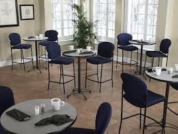 The Mayline Cafe Tables Chairs And Stools Offer Contemporary Lines And Quality Craftsmanship With Unique Bases For Easy Bistro Furniture Furniture Break Room