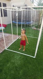 Homemade Water Sprinkler Waterfall For Kids Outdoor Kids Diy Backyard Backyard Fun