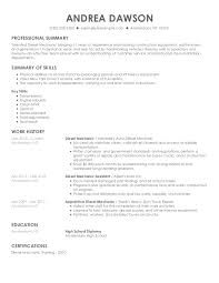 Compiled resume and cv for work in the field of it: Quality Diesel Mechanic Resume Example Myperfectresume