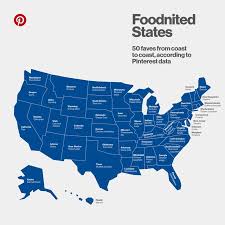 data chart the most popular food in each state according