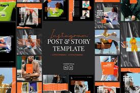 100% premiere pro graphics and animations, no after effects needed. Urban Style Instagram Post And Story Template In Social Media Templates On Yellow Images Creative Store
