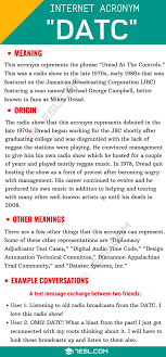Datc Meaning Do You Know What The Useful Acronym Datc Stands For In 2020 Meant To Be English Words Learn English