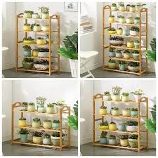 Long Plant Shelf Outdoor Multiple Tier Plant Stand Indoor Flower Rack Table 4 Size Plant Shelves Outdoor Outdoor Shelves Plant Shelves