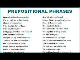 The salesperson sells from door to door. What Is A Prepositional Phrase Big List Of 600 Prepositional Phrases With Esl Worksheets Lear Prepositional Phrases English Phrases Learn English Vocabulary