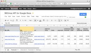 It takes almost 0.5 seconds per cell, which is very slow but is faster than manually. Excel And Google Docs Tools For The Ultimate Seo Dashboard Moz