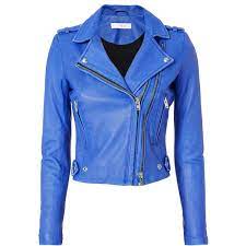 Dylan Blue Leather Moto Jacket 1 295 Liked On Polyvore Featuring Outerwear Jackets Blue M Blue Leather Jacket Leather Moto Jacket Leather Jackets Women