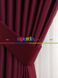 Bordo Blackout Duz Fon Perde Fon Perdeler Perde