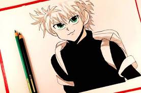 رسم كيلوا زولديك من انمي القناص drawing killua zoldyck hunter x hunter youtube drawings anime art