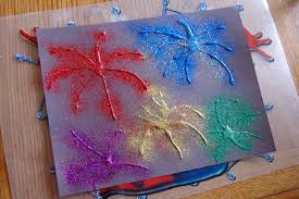 On the top of the shorter diagonal lines, draw one star for each. Fourth Of July Fireworks Craft I Heart Crafty Things