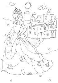 We have collected 40+ disney princess castle coloring page images of various designs for you to color. Princess And Castle Coloring Page Stock Illustration Illustration Of Girlish Book 9545189