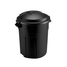 Rubbermaid Roughneck 20 Gal Black Round Trash Can With Lid Fg289200bla The Home Depot Trash Can Outdoor Trash Cans Trash Cans