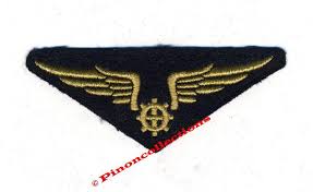 Un capitaine mécanicien, il lui manque son macaron de navigant, mais cela ne saurait tarder à arriver!! Armee De L Air Aile De Poitrine Tissu Officier Mecanicien Broderie En Cannetille Or Etat Neuf Pinoncollections Com
