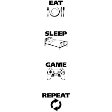 Free shipping on orders over $25 shipped by amazon. Eat Sleep Game Repeat Symbole 2 Wandtattoo
