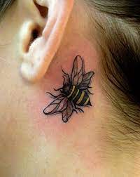 30 Simple And Beautiful Tiny Tattoo Designs Bumble Bee Tattoo Behind The Ear Tattoos Bee Tattoo