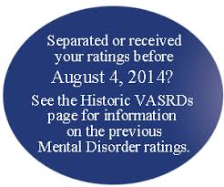 Military Disability Ratings For Mental Disorders