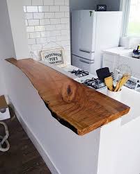 Corianne Burton On Instagram Our Raw Wood Bar Top Went In Today And I Am Just In Love Our Friend J Rustic Countertops Home Decor Kitchen Natural Home Decor
