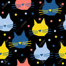 Free cats cell phone wallpapers. Abstract Handmade Cat Head Seamless Pattern Background Childish Royalty Free Cliparts Vectors And Stock Illustration Image 153237804