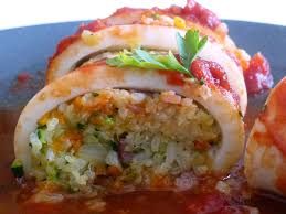 Encornets Farcis Au Riz Et Aux Legumes Encornet Farci Recettes De Cuisine Recette Encornet