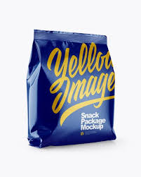 Glossy Snack Package Mockup Half Side View In Bag Sack Mockups On Yellow Images Object Mockups In 2020 Mockup Free Psd Mockup Mockup Psd