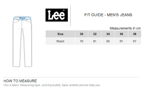 Lee Men S Jeans Size Chart The Best Style Jeans