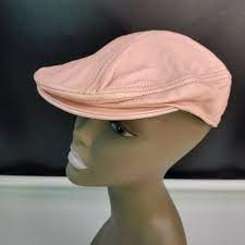Pink Genuine Leather Newsboy Cap Gatsby Hat Girls Womens Size Small Medium Unbranded Newsboy