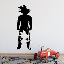 We also have wall quote decals in removable wall decal styles that won't harm paint jobs. Anime Wall Sticker Kids Room Mural Manga Goku Silhouette Decal For Teen Dorm Bedroom Decor From Shouya2018 10 27 Dhgate Com