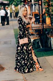 Floral On Black Blondie In The City Vestidos Longos Estampados Looks Vestidos Vestidos
