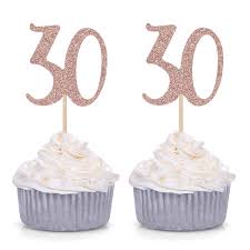 Check spelling or type a new query. Giuffi Set Of 24 Glitter Number 30 30th Birthday Cupcake Toppers Age Party Decorations Amazon In Grocery Gourmet Foods
